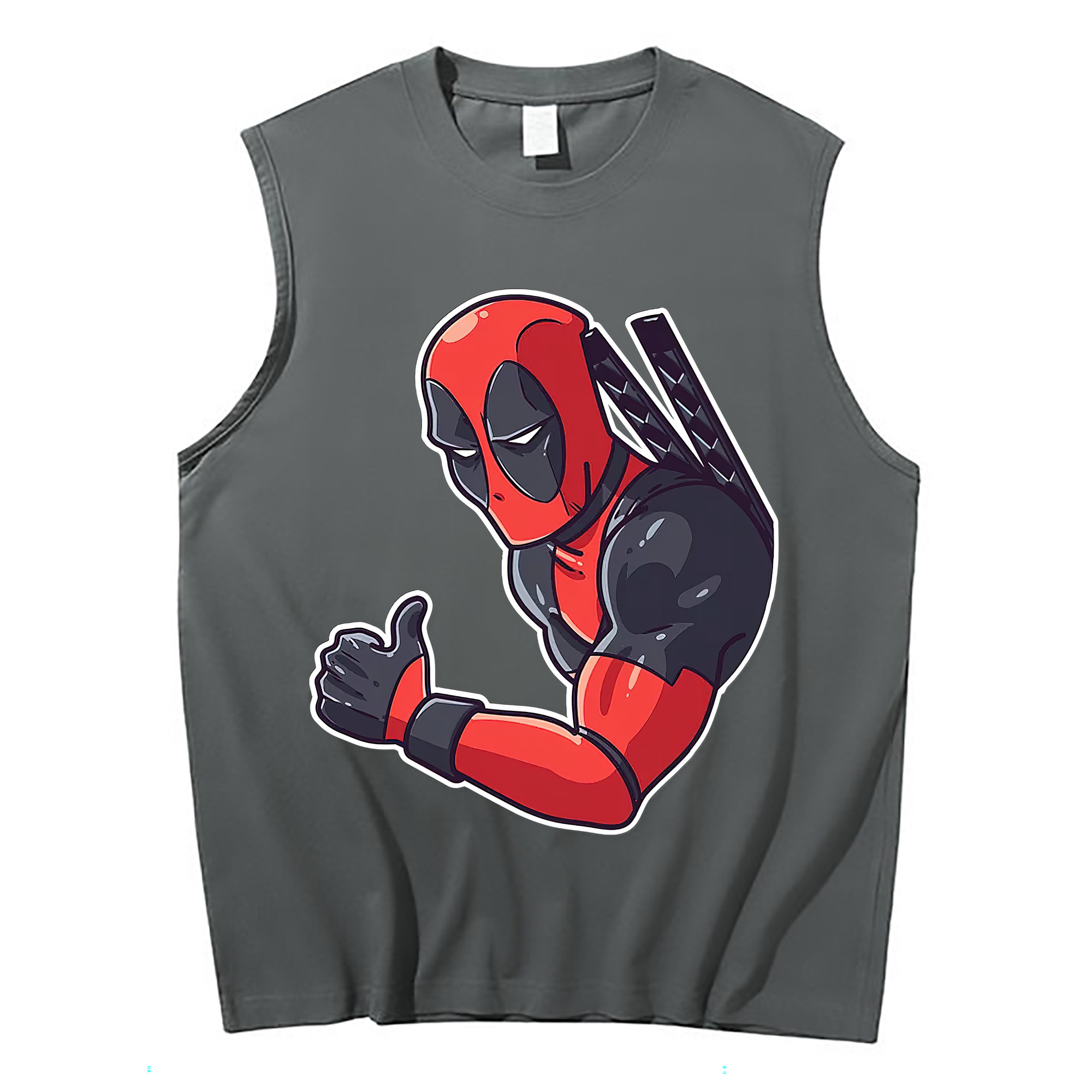 （画像用） Deadpool デッドプール コットン100％タンクトップ（フロントプリント）